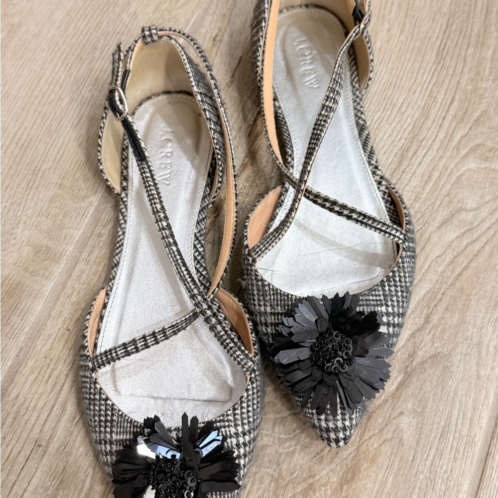 J. Crew Flats with Floral Embellishment